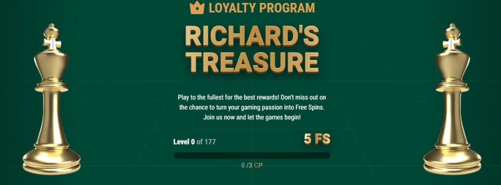 Richard Casino loyalty program VIP rewards comp points Australia