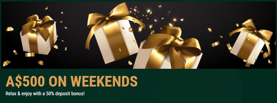 Richard Casino weekend reload bonus 50% match Australia players